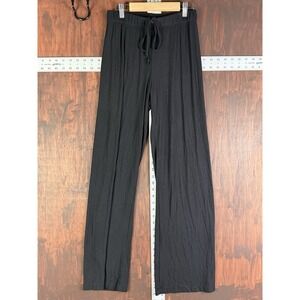 Skims Ribbed Soft Lounge High Rise Lounge Pants Sleepwear Pajamas Black Women XS